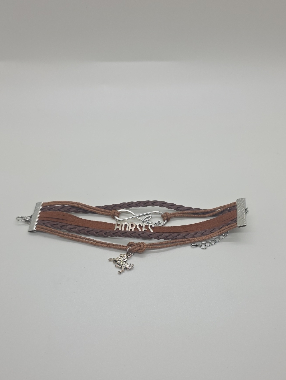 Source Unknown Brown Multi-Strand Horse Motif Bracelet